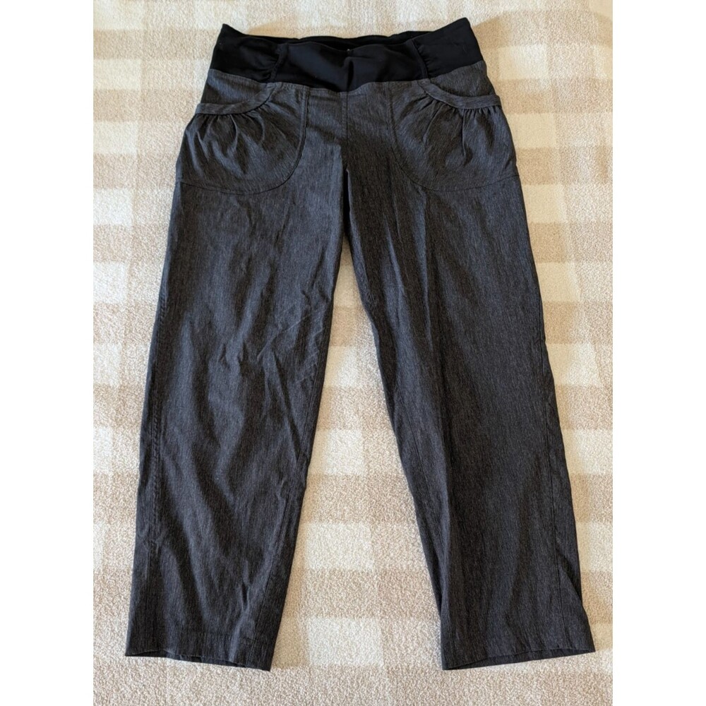PRANA Summit Ankle Capri  womens med Charcoal  Black  Outdoor hiking gorpcore